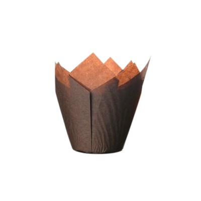 Форма бумажная Тюльпан коричневый d50 h80 Форма бумажная Тюльпан коричневый d50 h80