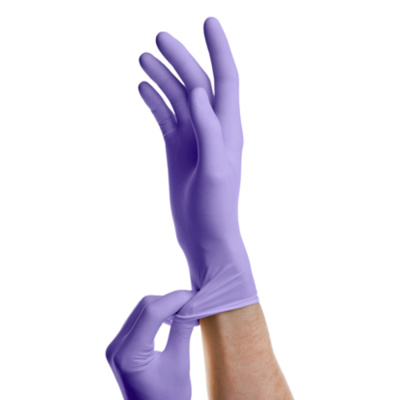 Перчатки-L-нитриловые-неопудренные-фиолетово-голубые