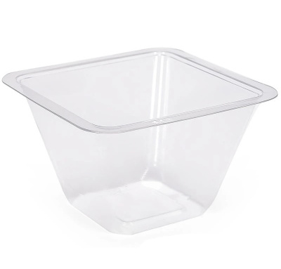 Контейнер креманка 125мл пирамида 158х158х75 прозрачный без крышки ПР-УП-158х75 Протэк