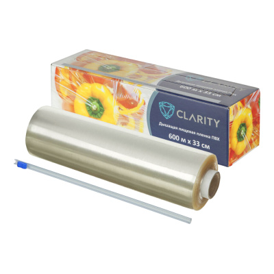 Пленка-пищевая-ПВХ-Clarity-30см,-9-мкм-с-ножом
