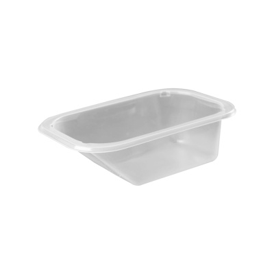 Лоток под запайку ПП 142х92х50 без ребер скошенный угол прозрачный Пакград